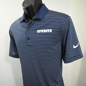 Nike NFL Dallas Cowboys Golf Polo Dri FIt Performance Short Sleeve Mens Small